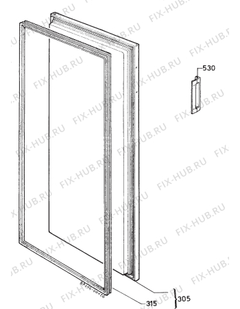 Взрыв-схема холодильника Zanussi Z624VF - Схема узла Door 003